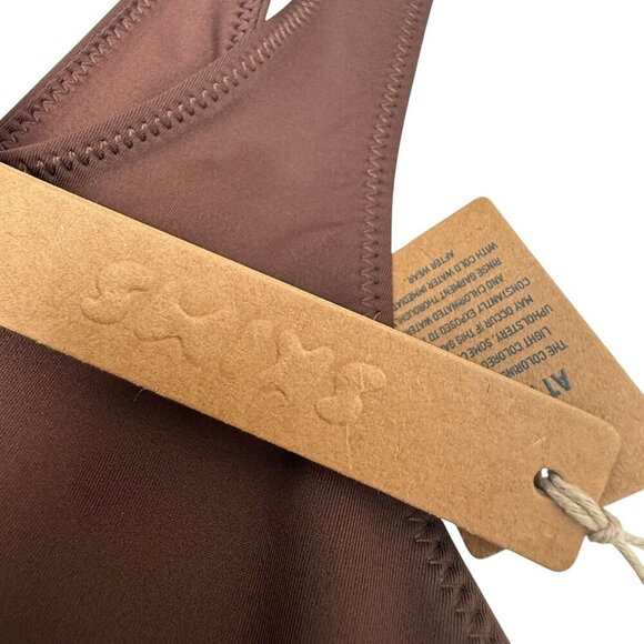 SKIMS Two Piece Swimsuit Plus Size 2X Brown Tank Bikini Top w/ Bottoms NWT - Picture 8 of 14